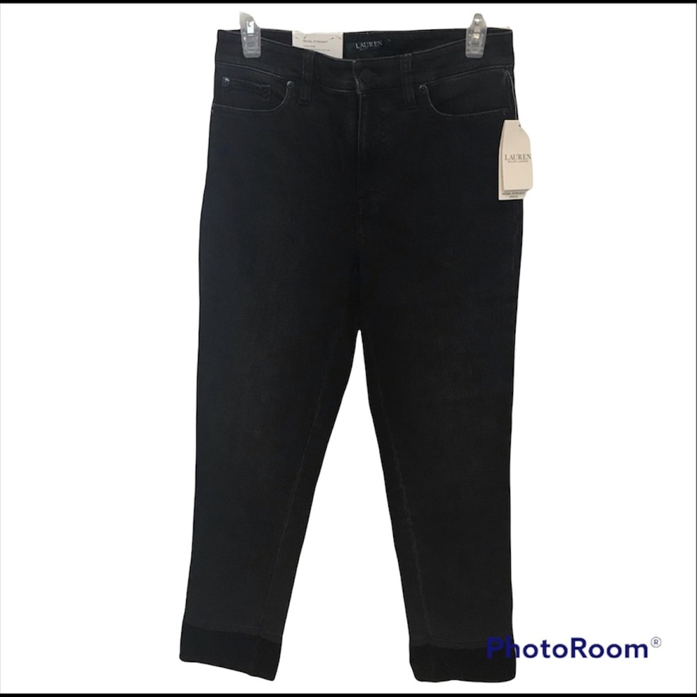 NWT RALPH LAUREN SZ 2/26 Regal Straight Black Jean